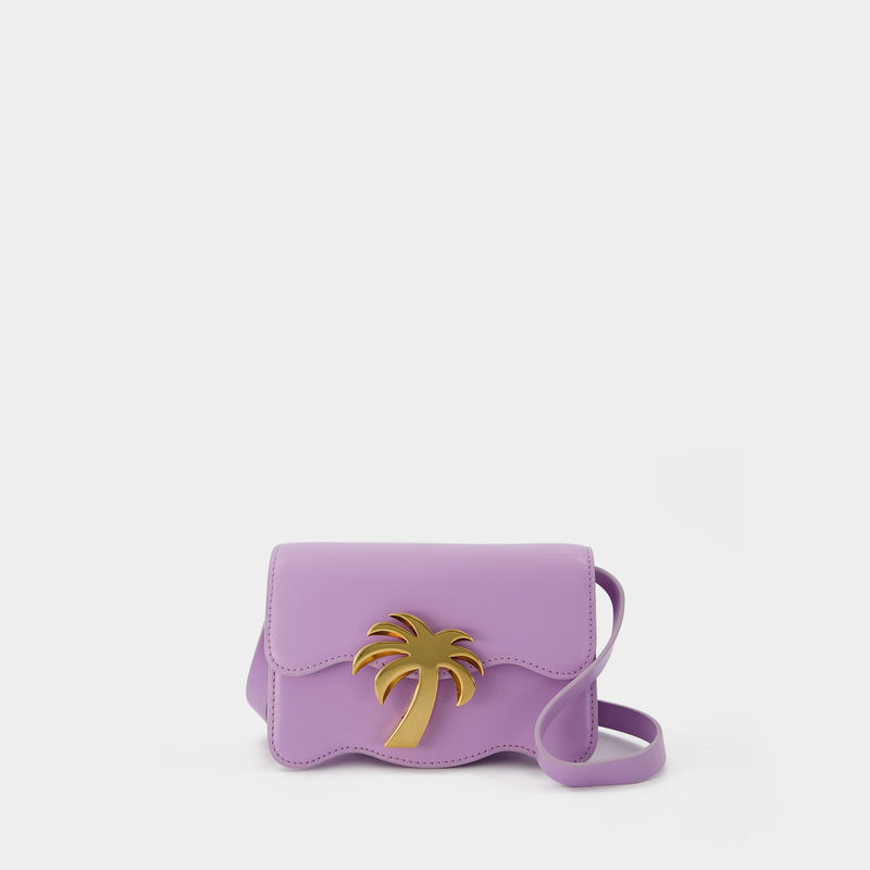 Palm Beach Bag Pm in Lilac and Gold Leather
