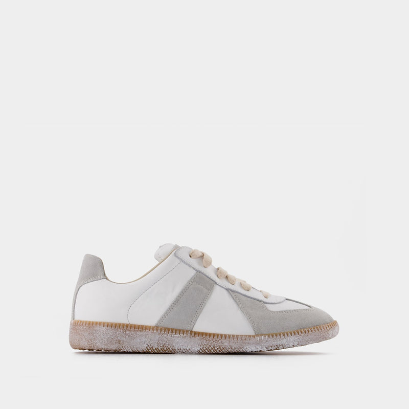 Replica Deconstructed Sneakers in White Leather
