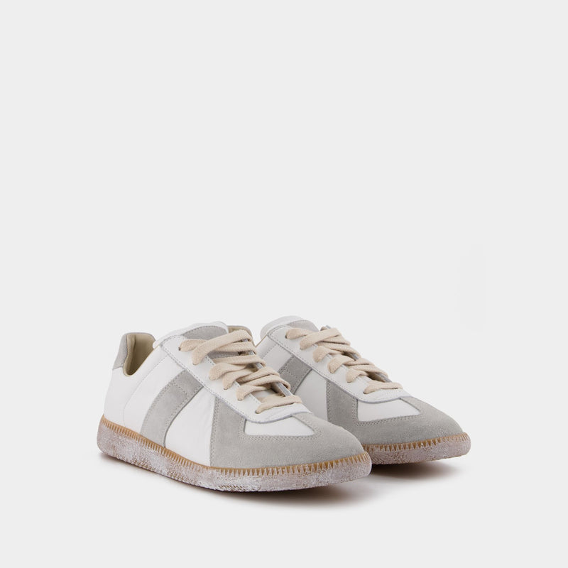 Replica Deconstructed Sneakers in White Leather