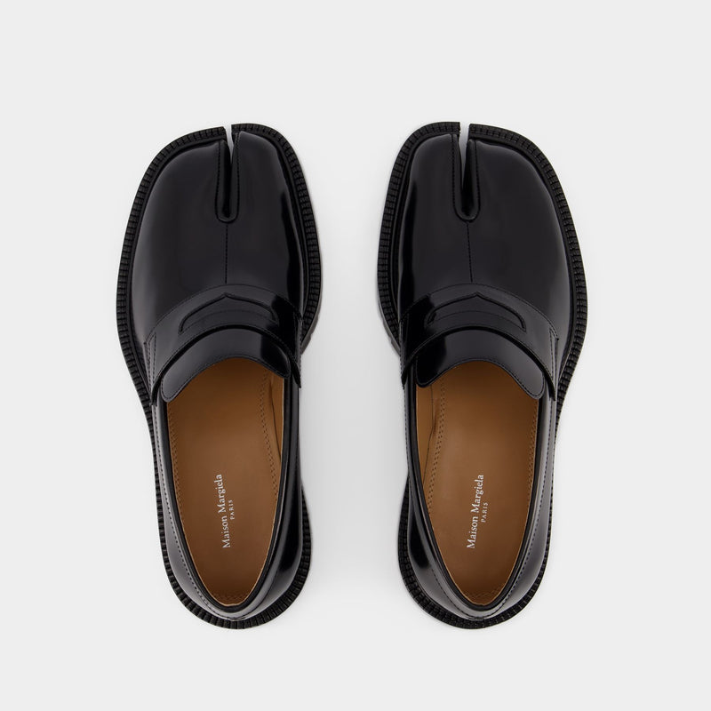 Mocassins Tabi County Flat Shoes - Maison Margiela - Black - Leather