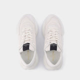 Bubbleback Sneaker in White Leather