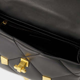 Roman Stud Medium Hobo Bag - Valentino Garavani - Black - Leather