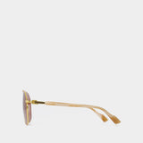 Gg1220S Sunglasses - Gucci  - Gold/Brown - Metal