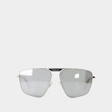 Bb0246Sa Sunglasses - Balenciaga  - Silver - Metal