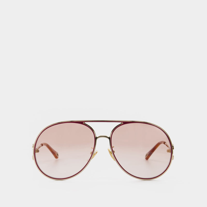 Ch0145S Sunglasses - Chloé  - Gold/Pink - Metal