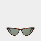 Sl 550 Slim Sunglasses - Saint Laurent  - Havana/Green - Acetate