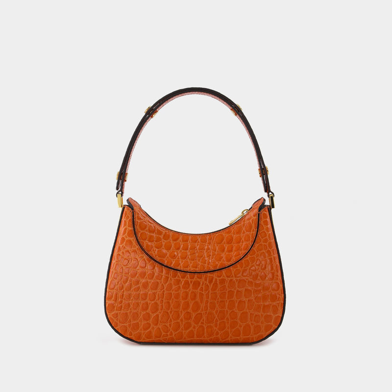 Milano Hobo Bag Mini in Orange Leather