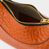 Milano Hobo Bag Mini in Orange Leather