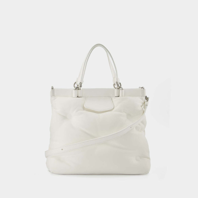 Glam Slam Small Tote Bag - Maison Margiela - White - Leather