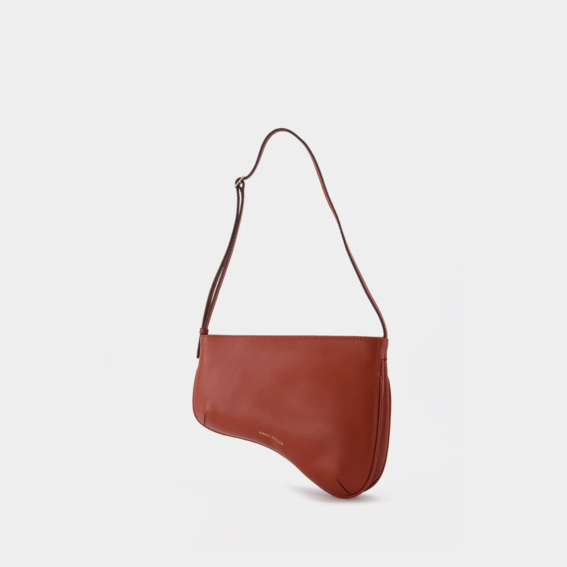 Curve Bag in Red Leather