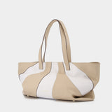 Manu Carry Bag in Ivory and White Leather