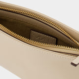 Mini Curve Hobo Bag - Manu Atelier - Ivory - Leather
