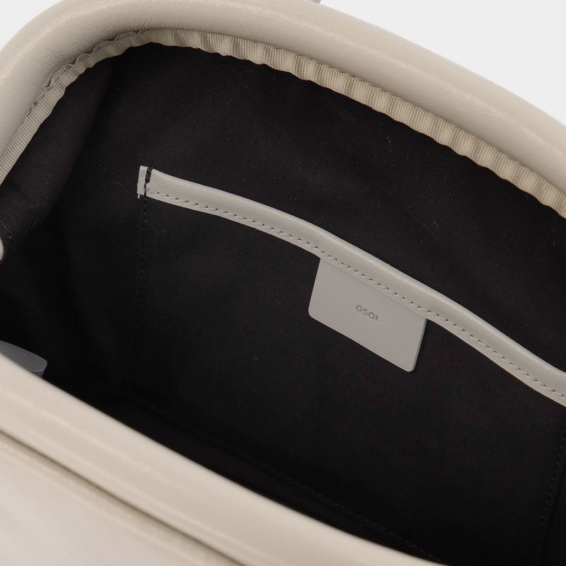 Circle Brot Bag in Grey Leather