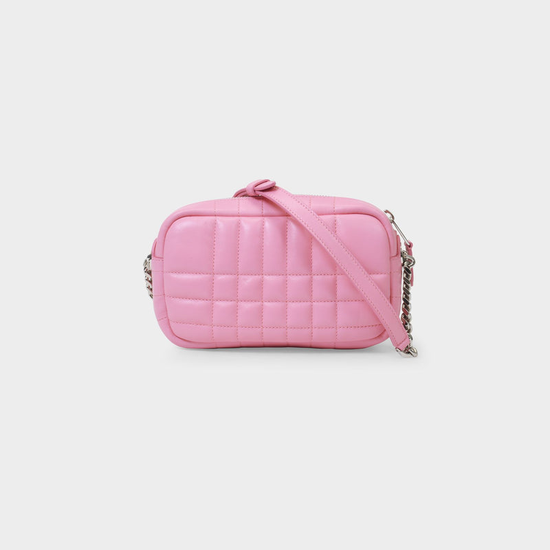 Mini Lola Camera Bag in Pink Leather
