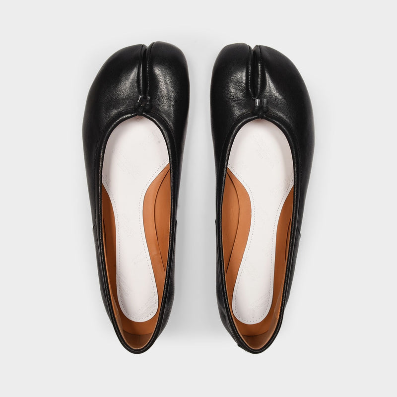 Ballerines Tabi Flat Shoes - Maison Margiela - Black - Leather