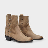 Pilar Ankle Boots in Brown Leather