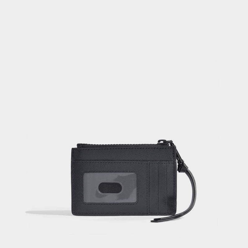Snapshot Top Zip Multi Wallet in Black Leather