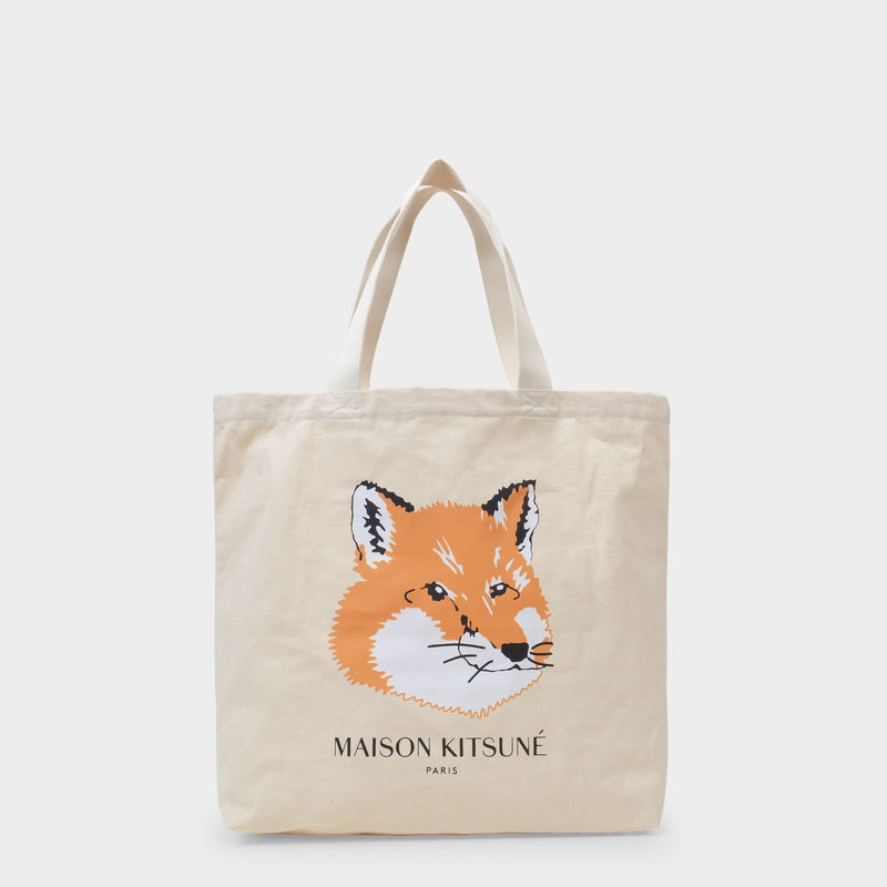 Fox Tote Bag - Maison Kitsuné - Cream - Cotton