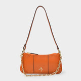 Mini Pita Bag in Orange Leather