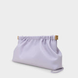 The Bar Clutch Bag in Purple Vegan Leather