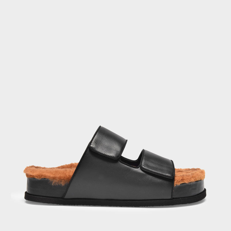 Dombai Sherling Sandals in Black Leather