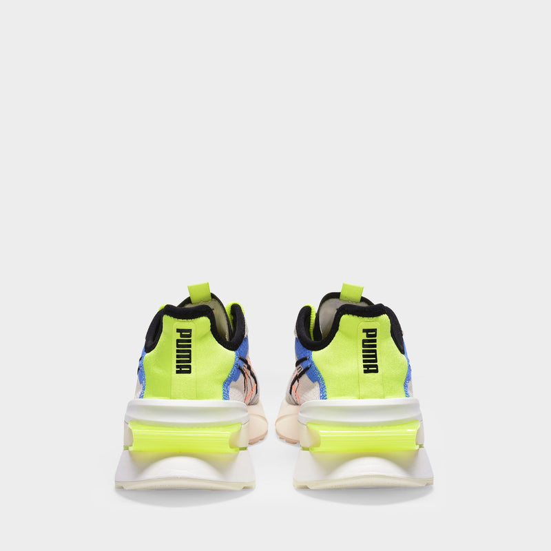 OP1 Pwrframe Abstract Sneakers in Yellow Canvas