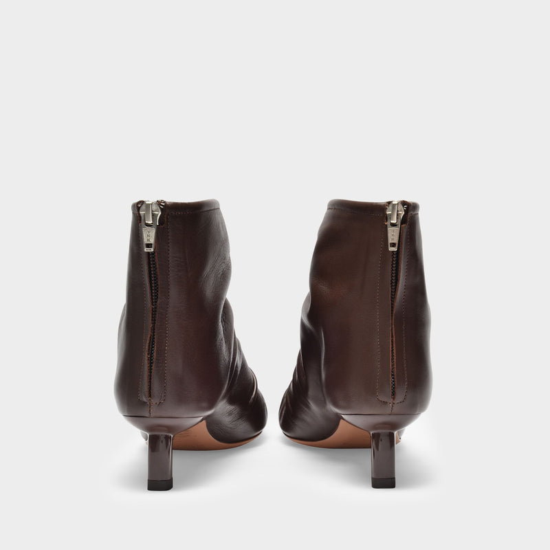 Ankle Boots in Dark Brown Leather