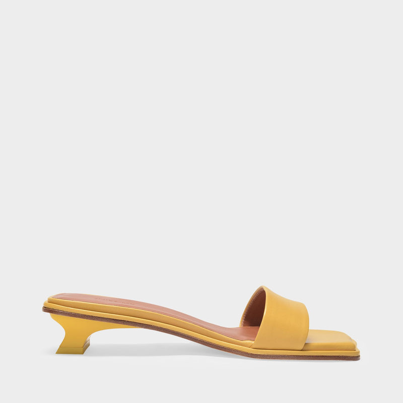 Isla Sandals 30mm in Yellow Leather