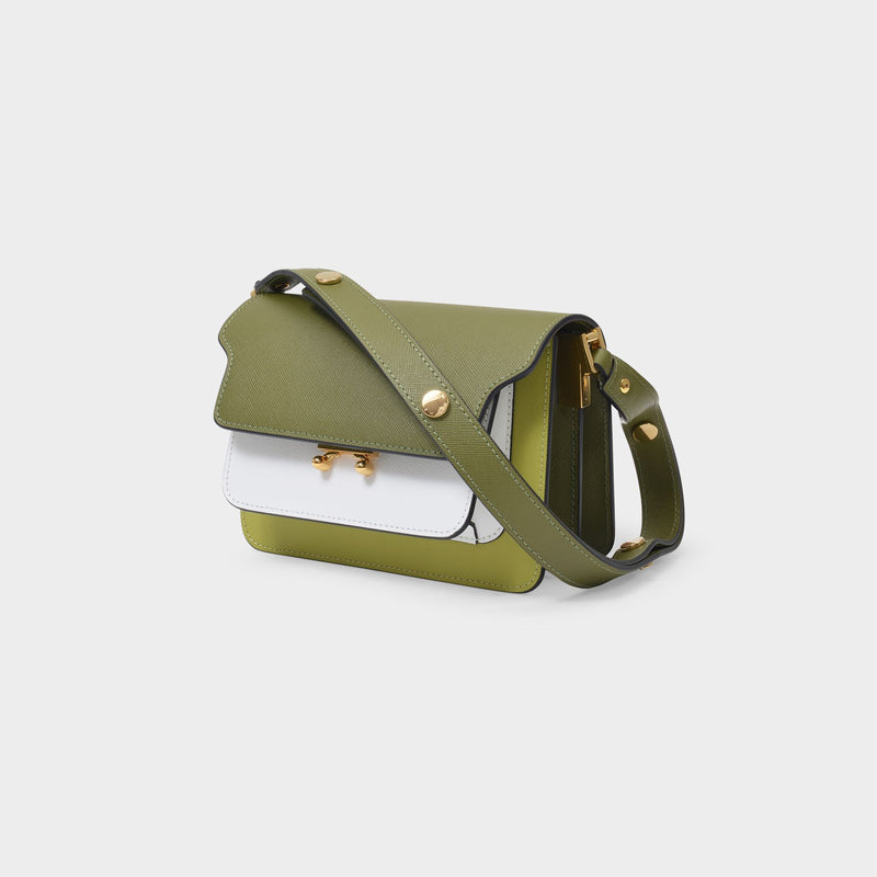 Trunk Mini Bag in Green Leather