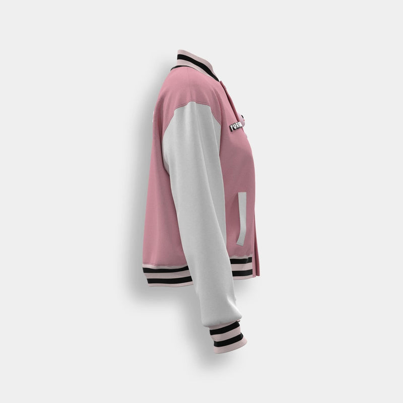 Varsity Jacket (Flopsie) - Pink & White