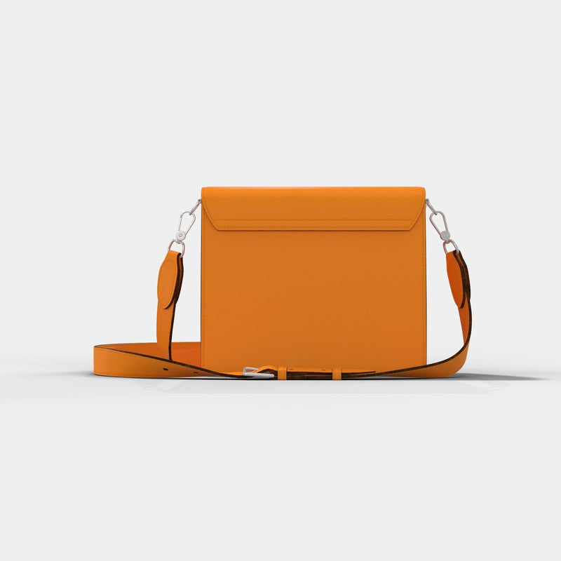 Classic Cross Body Handbag (Kitty) - Orange