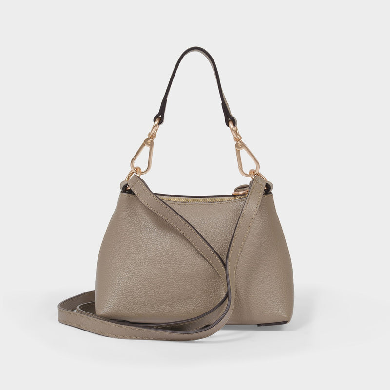 Joan Mini Bag in Motty Grey Leather