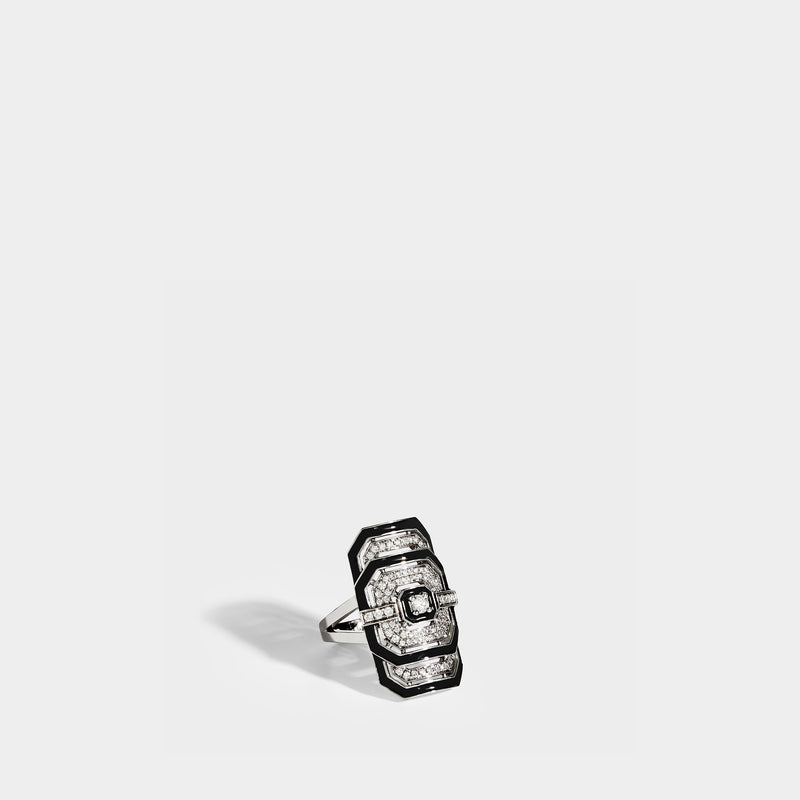 My Way Ring in Silver/Diamonds