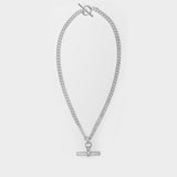 T-Bar Curb Link Necklace - Tilly Sveaas - Silver - Silver
