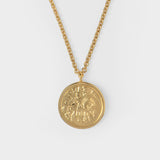 Coin Pendant Gold in Silver 9K Gold Plated