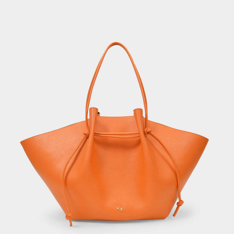 Large Mochi Bag in Orange Leather